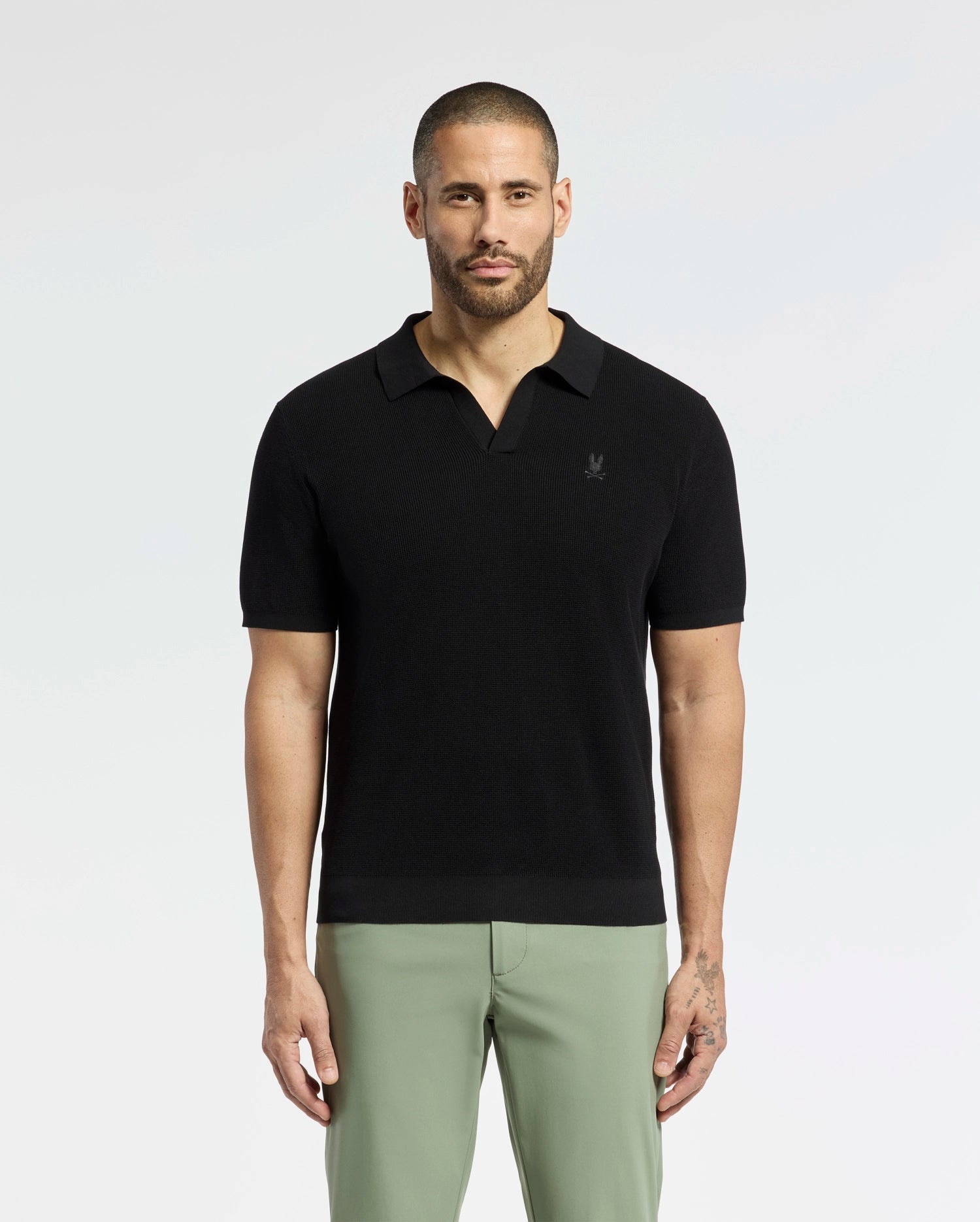 MENS LEETON KNIT POLO SHIRT - B6E562F200