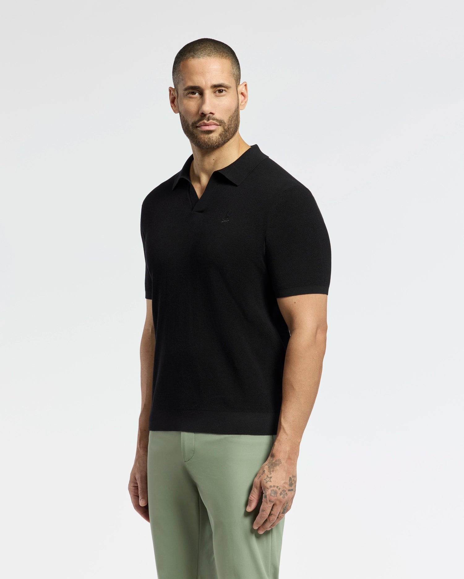 MENS LEETON KNIT POLO SHIRT - B6E562F200 - Image 6