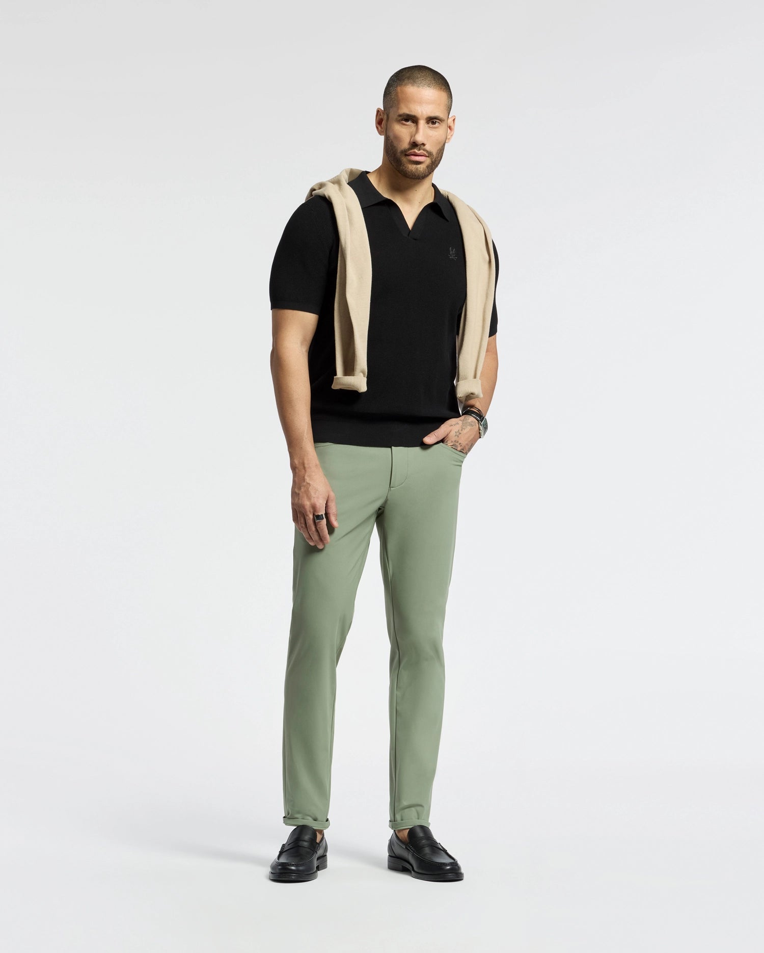 MENS LEETON KNIT POLO SHIRT - B6E562F200 - Image 7