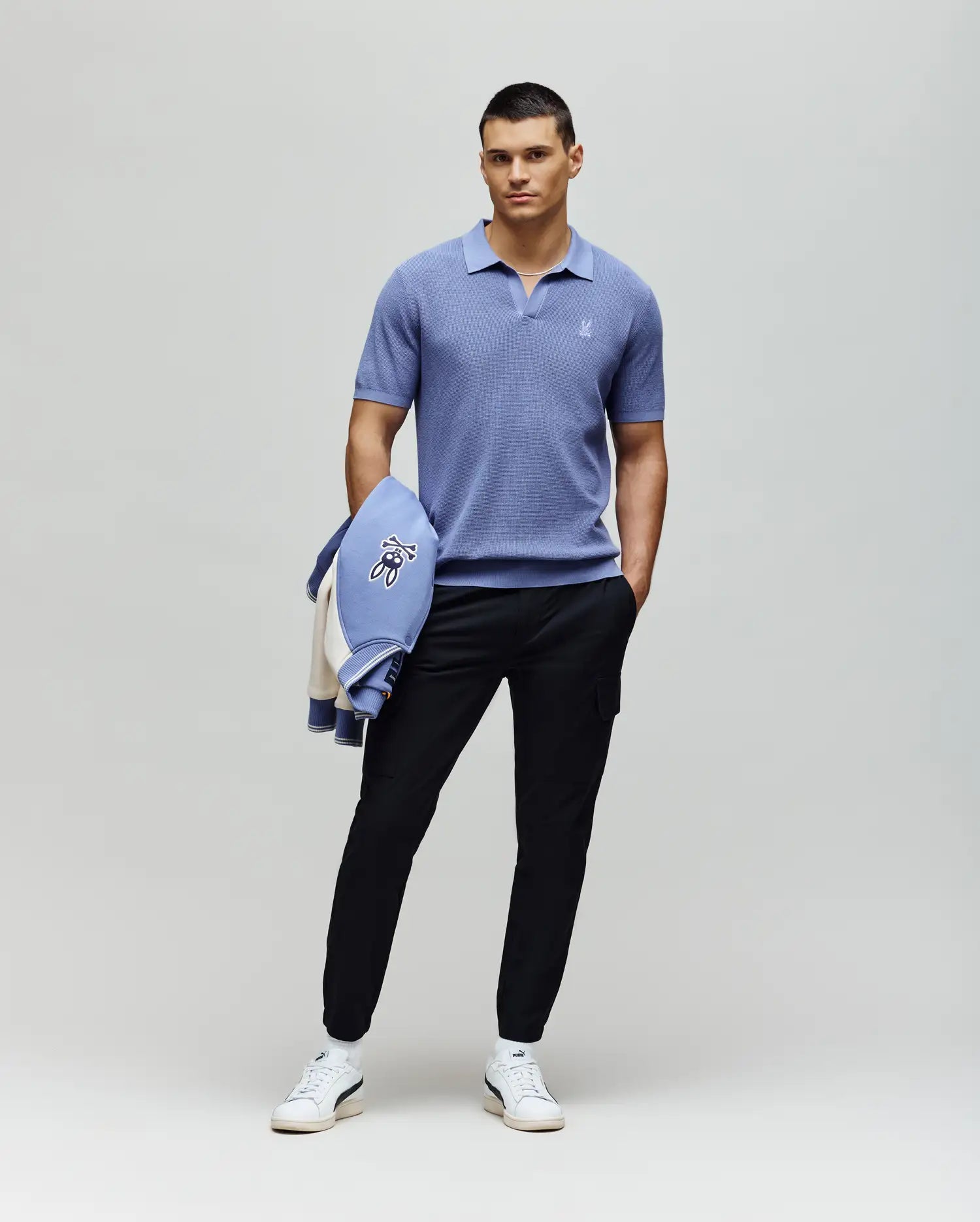 MENS LEETON KNIT POLO SHIRT - B6E562F200 - Image 4