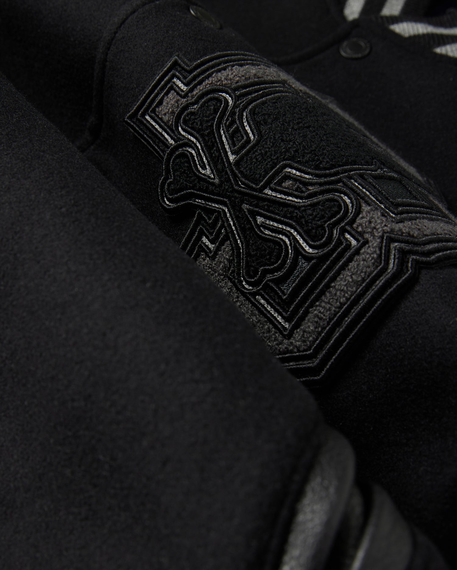 MENS BRAYDEN WOOL LEATHER VARSITY BOMBER - B6J876D200 - Image 3