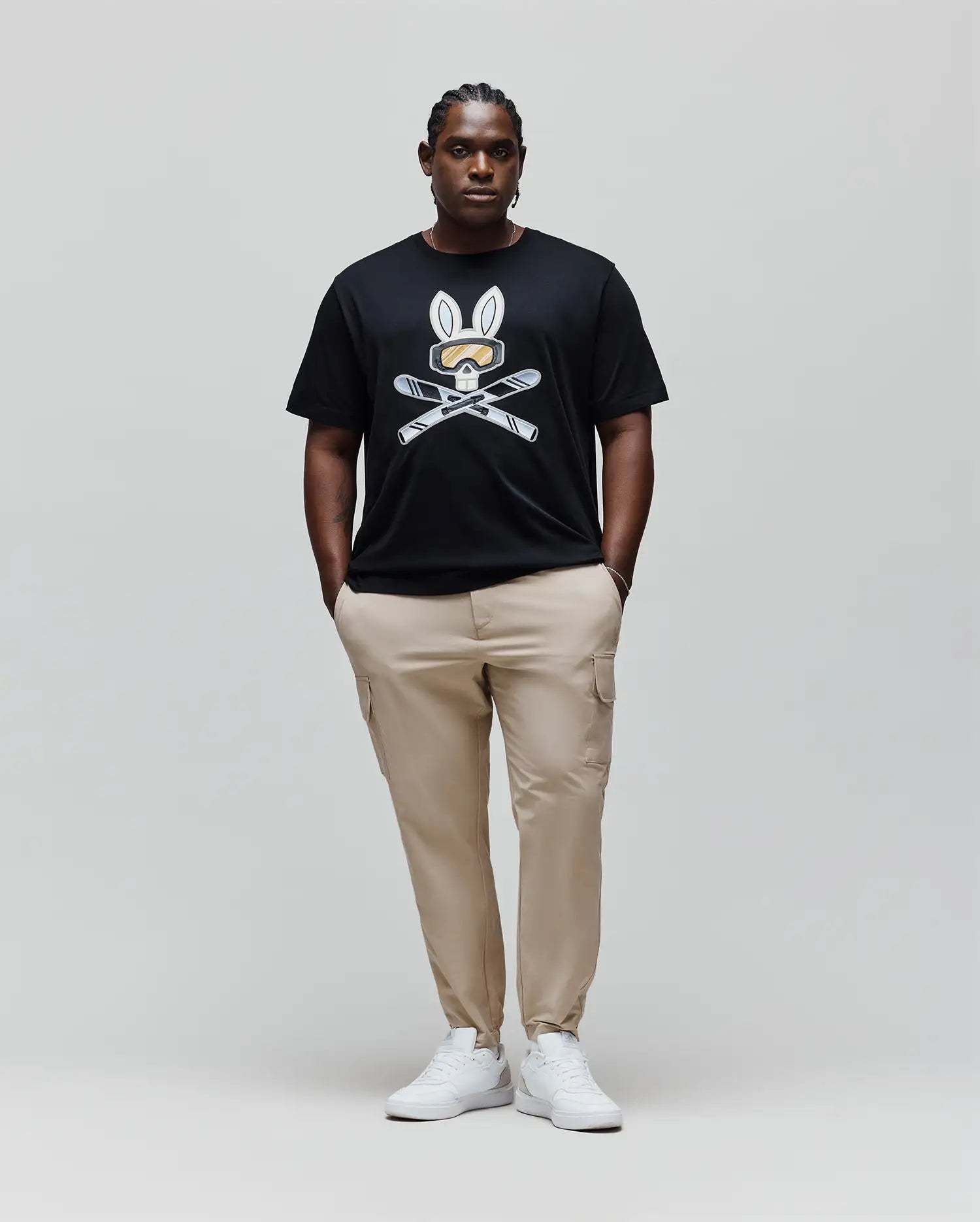 MENS BIG AND TALL INDIGO BUNNY GRAPHIC TEE - BT0200028 - Image 2