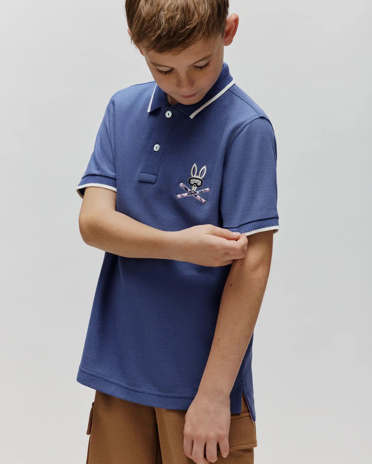 KIDS INDIGO BUNNY PIQUE POLO - KT0100057 - Image 3