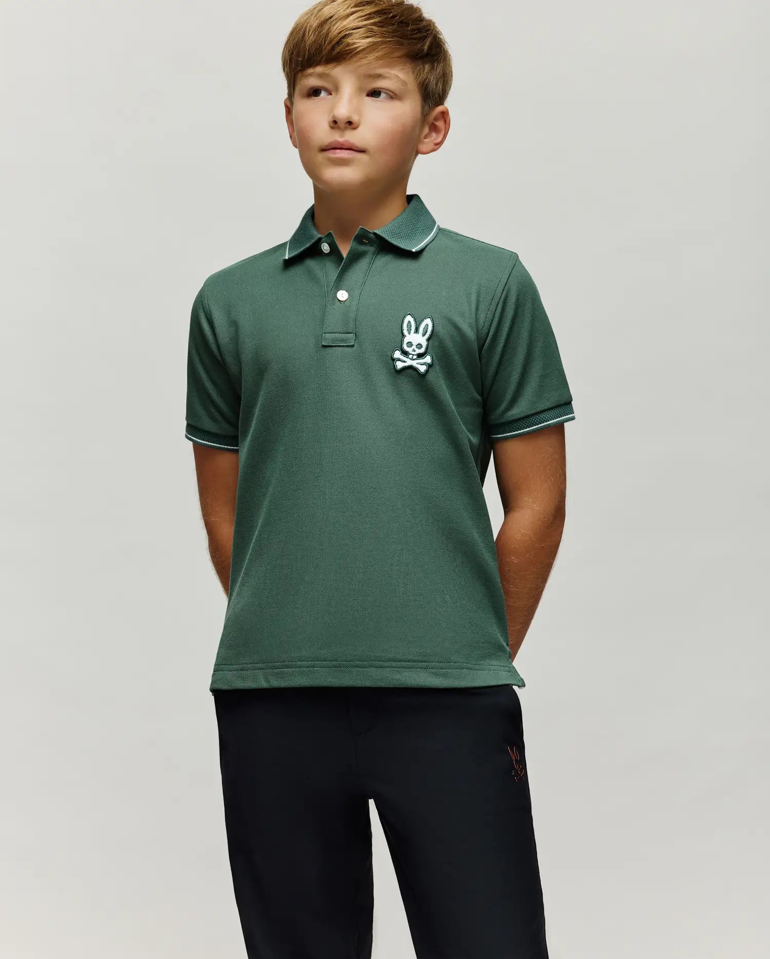 KIDS TATE BUNNY PIQUE POLO - KT0100063