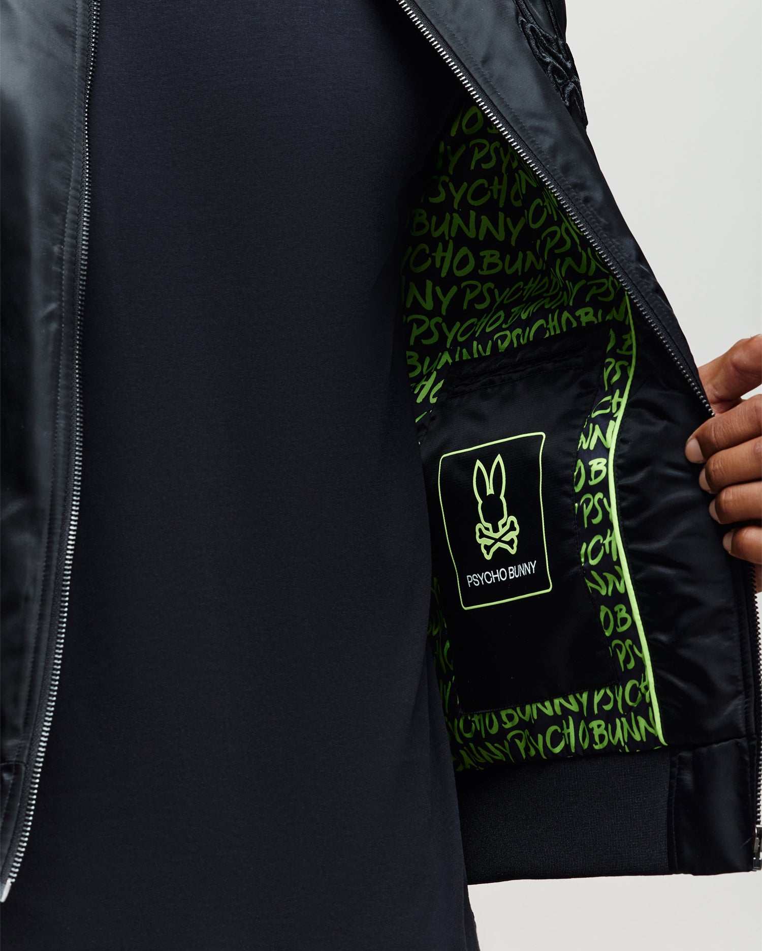 MENS DAVID OVERSIZED SATIN BOMBER - MO1100001 - Image 5