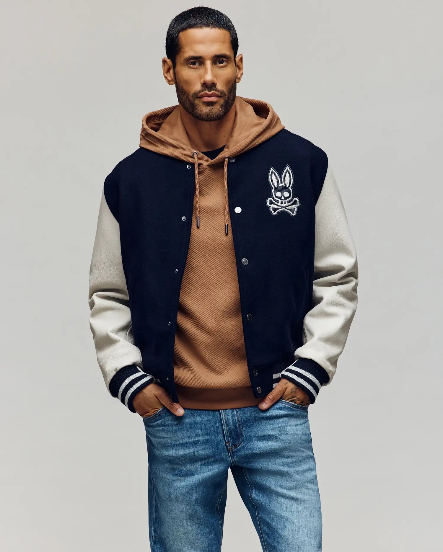 MENS JACOB LEATHER BOMBER - MO1100016 - Image 4