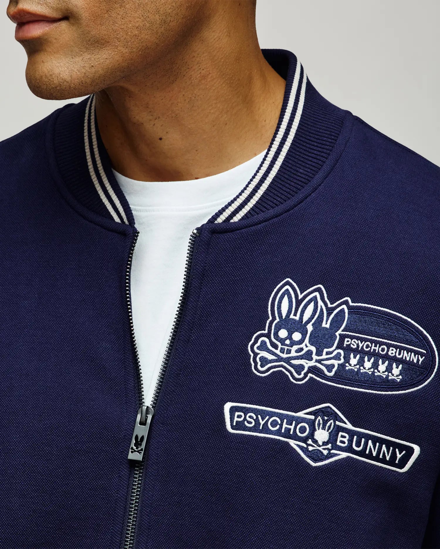 MENS DESMOND PIQUE KNIT BOMBER - MO1100018 - Image 2