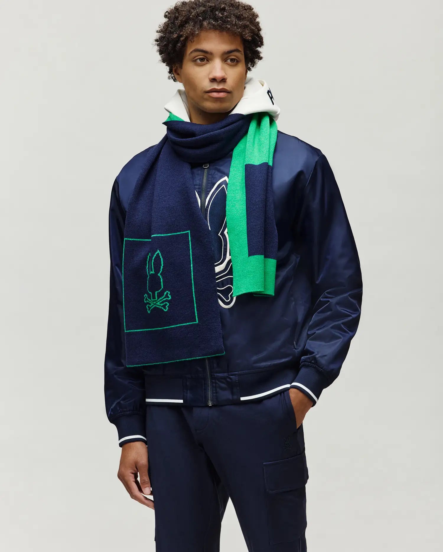 MENS DARIAN SQUARE LOGO SCARF - MO2500015 - Image 2