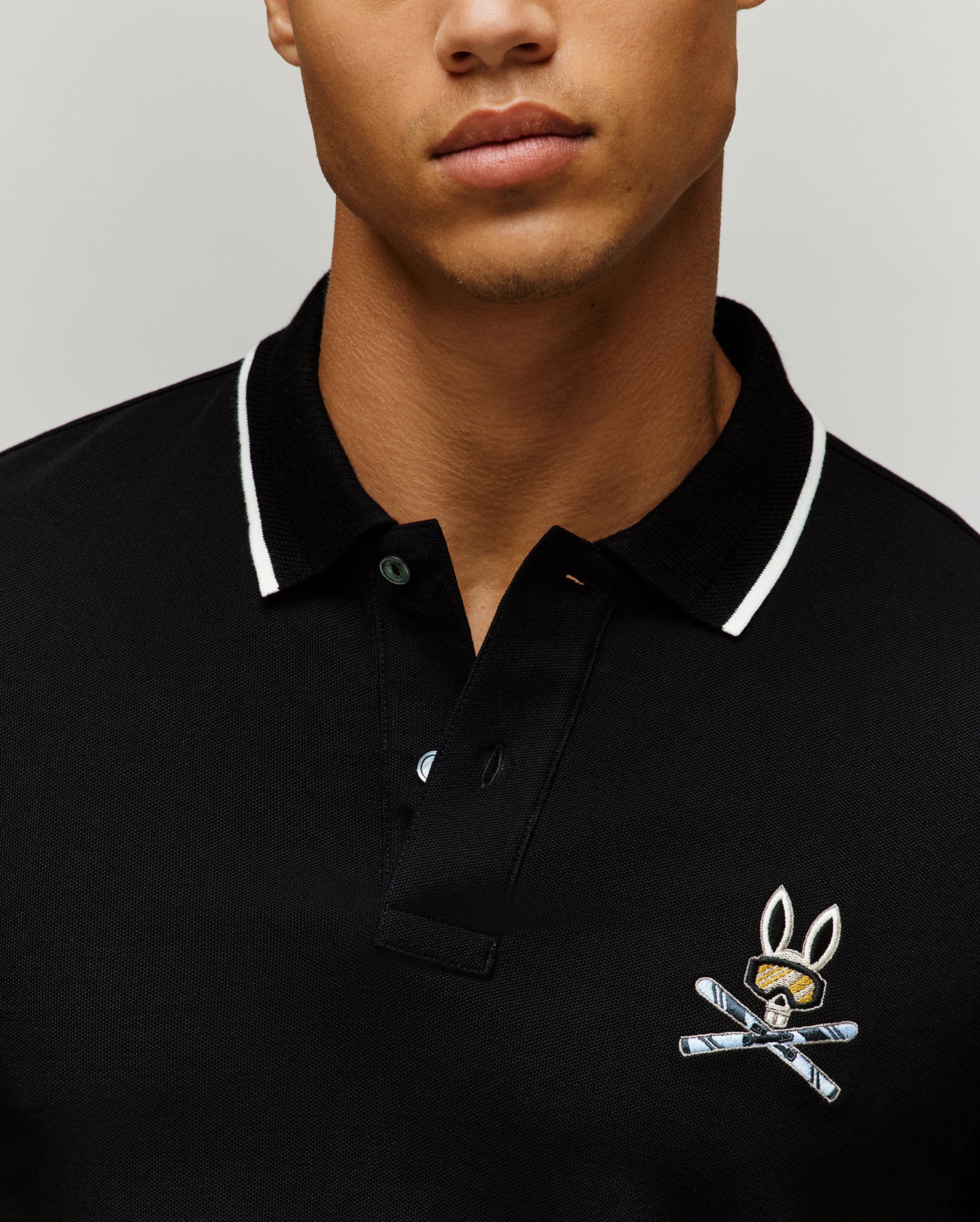 MENS INDIGO BUNNY PIQUE POLO - MT0100074 - Image 3