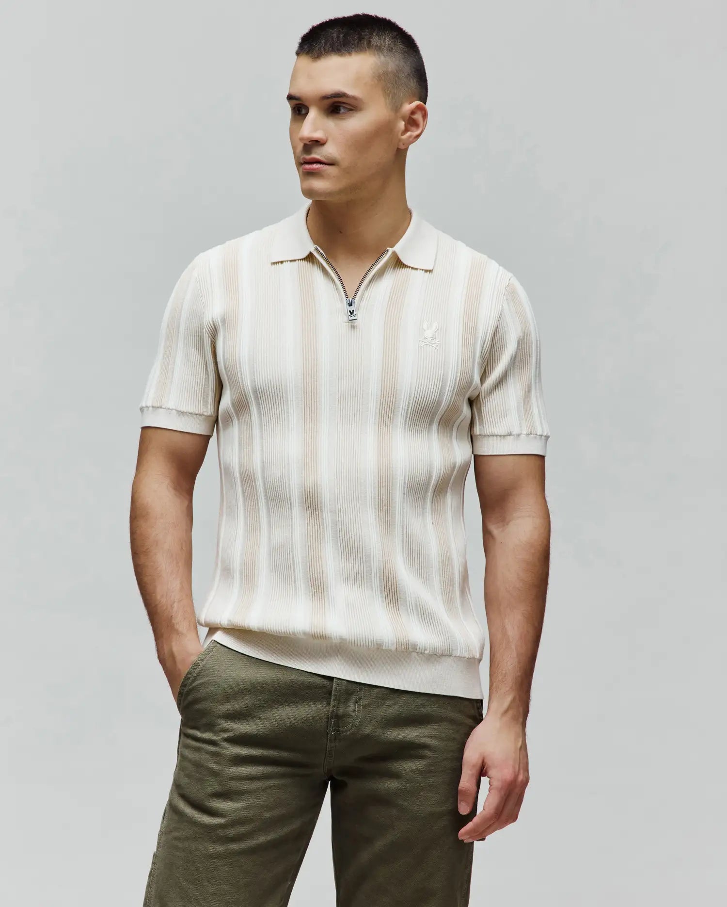 MENS CLIFF KNIT ZIP POLO - MT0100210