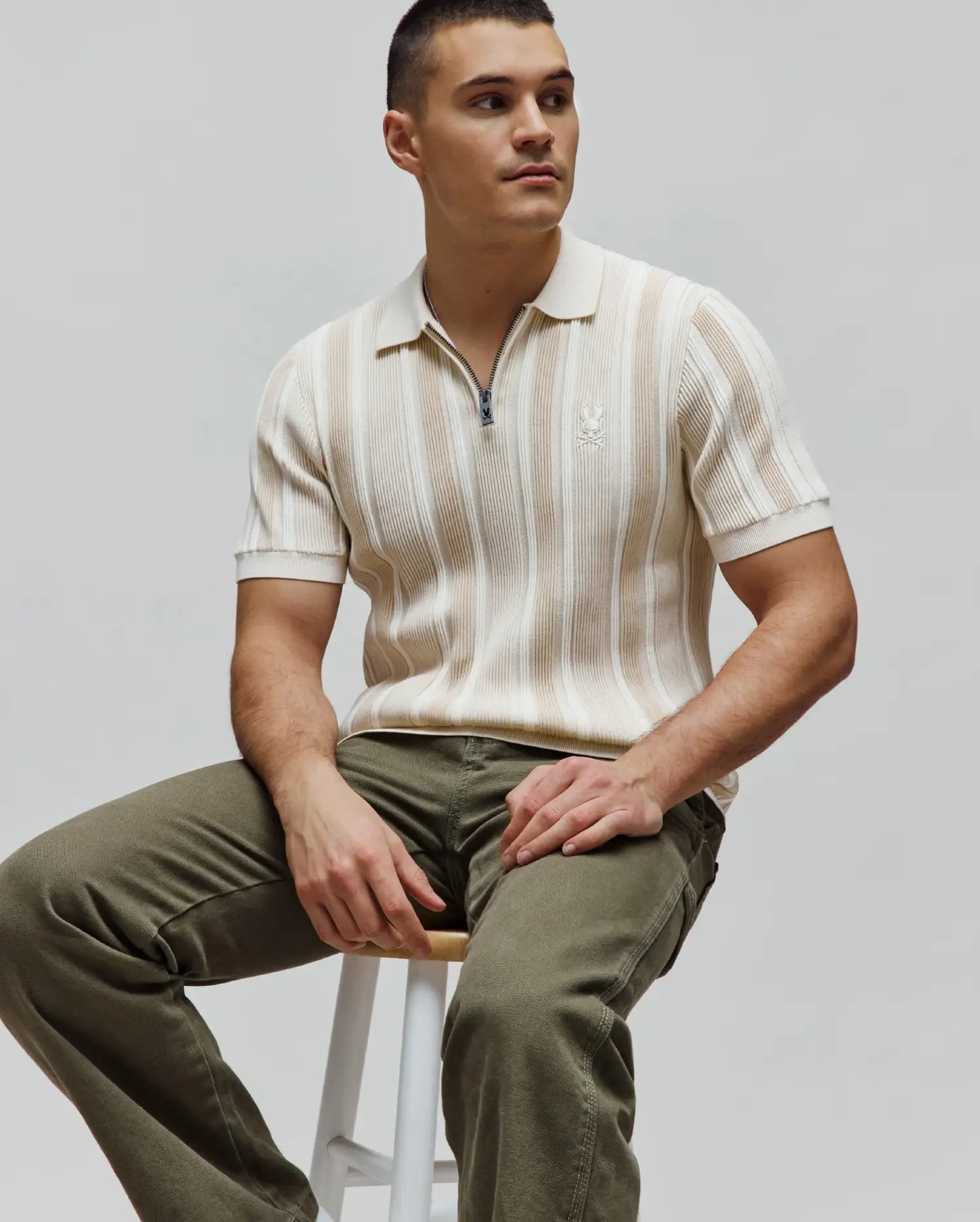 MENS CLIFF KNIT ZIP POLO - MT0100210 - Image 3