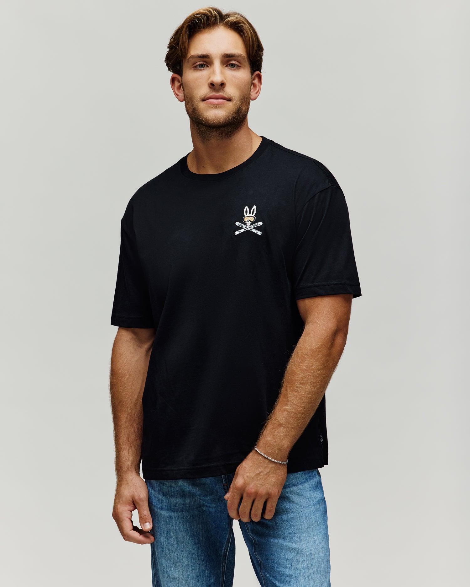 MENS INDIGO OVERSIZED FIT TEE - MT0200262 - Image 2
