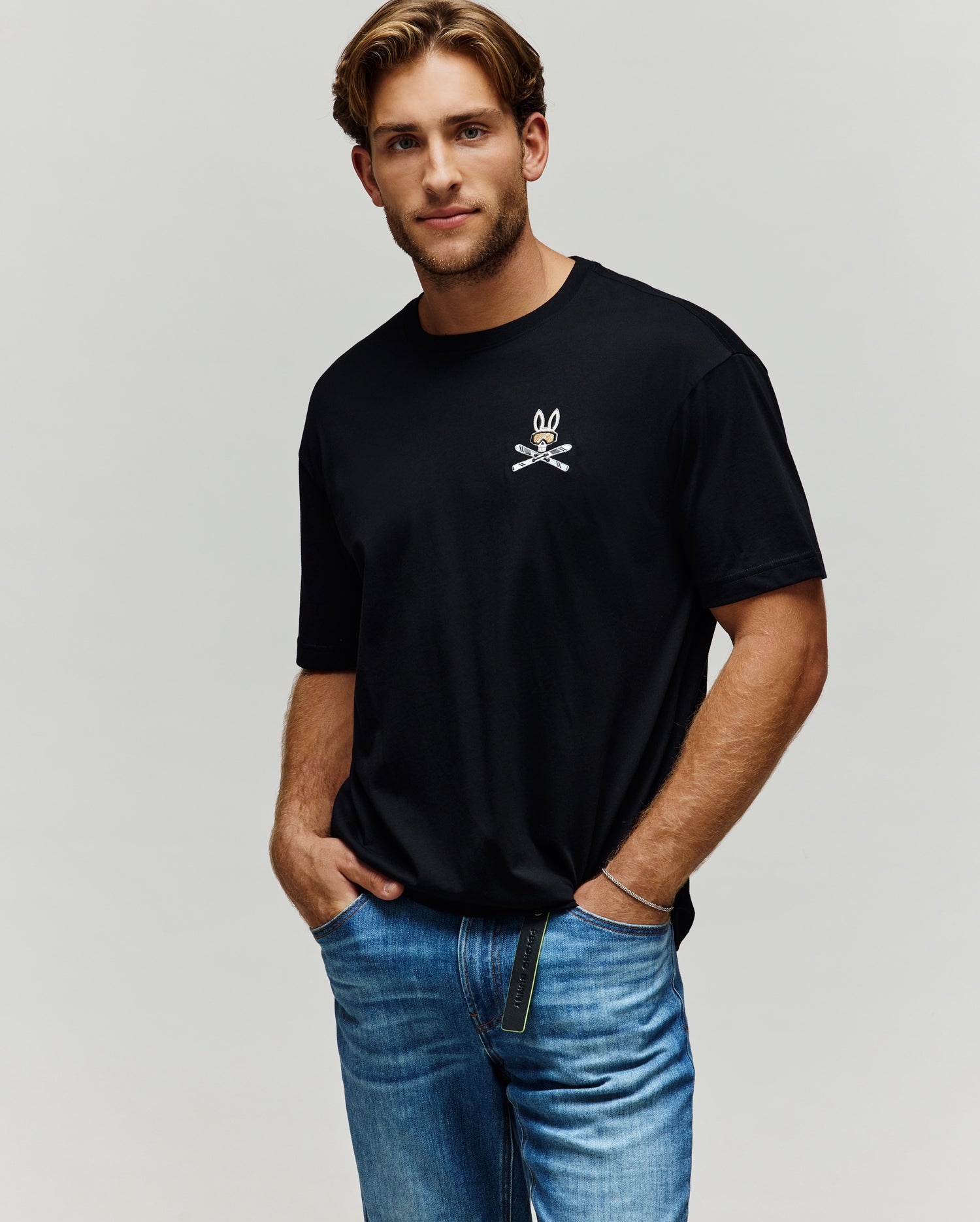 MENS INDIGO OVERSIZED FIT TEE - MT0200262 - Image 3