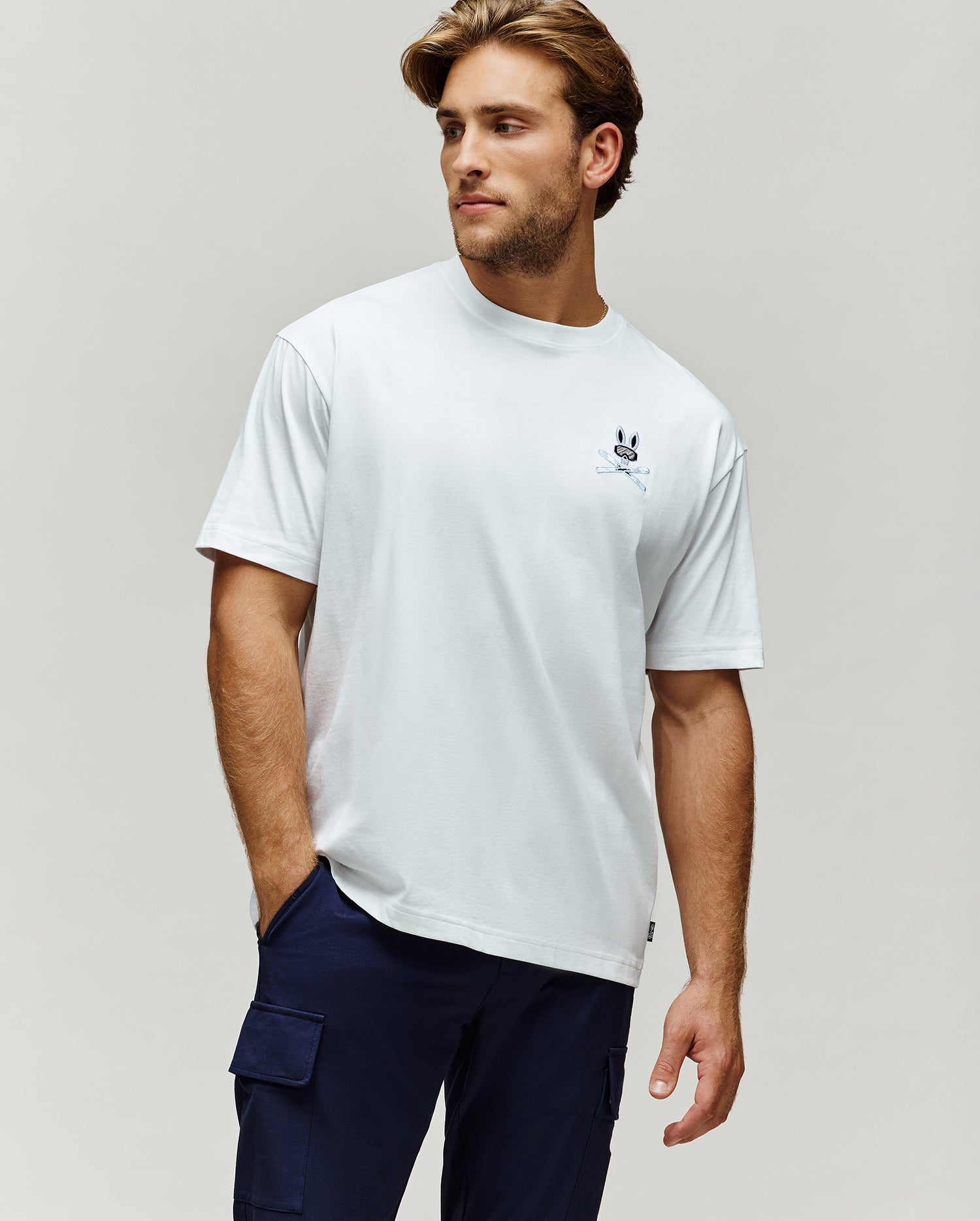 MENS INDIGO OVERSIZED FIT TEE - MT0200262 - Image 2