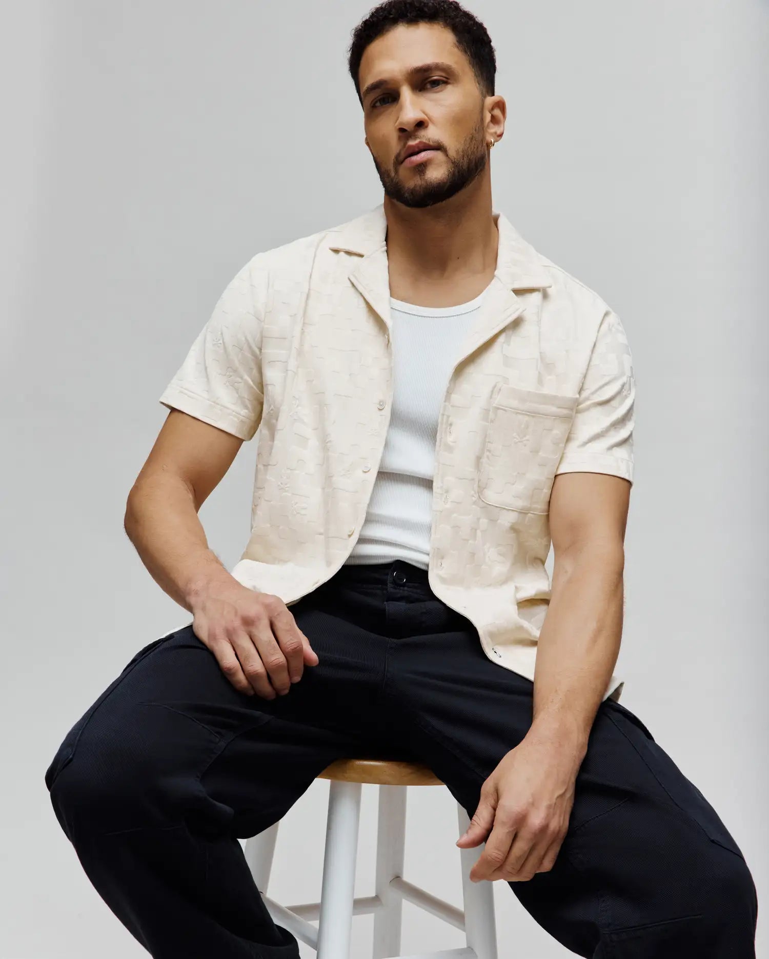 MENS JOSH JACQUARD SHIRT - MT0300071