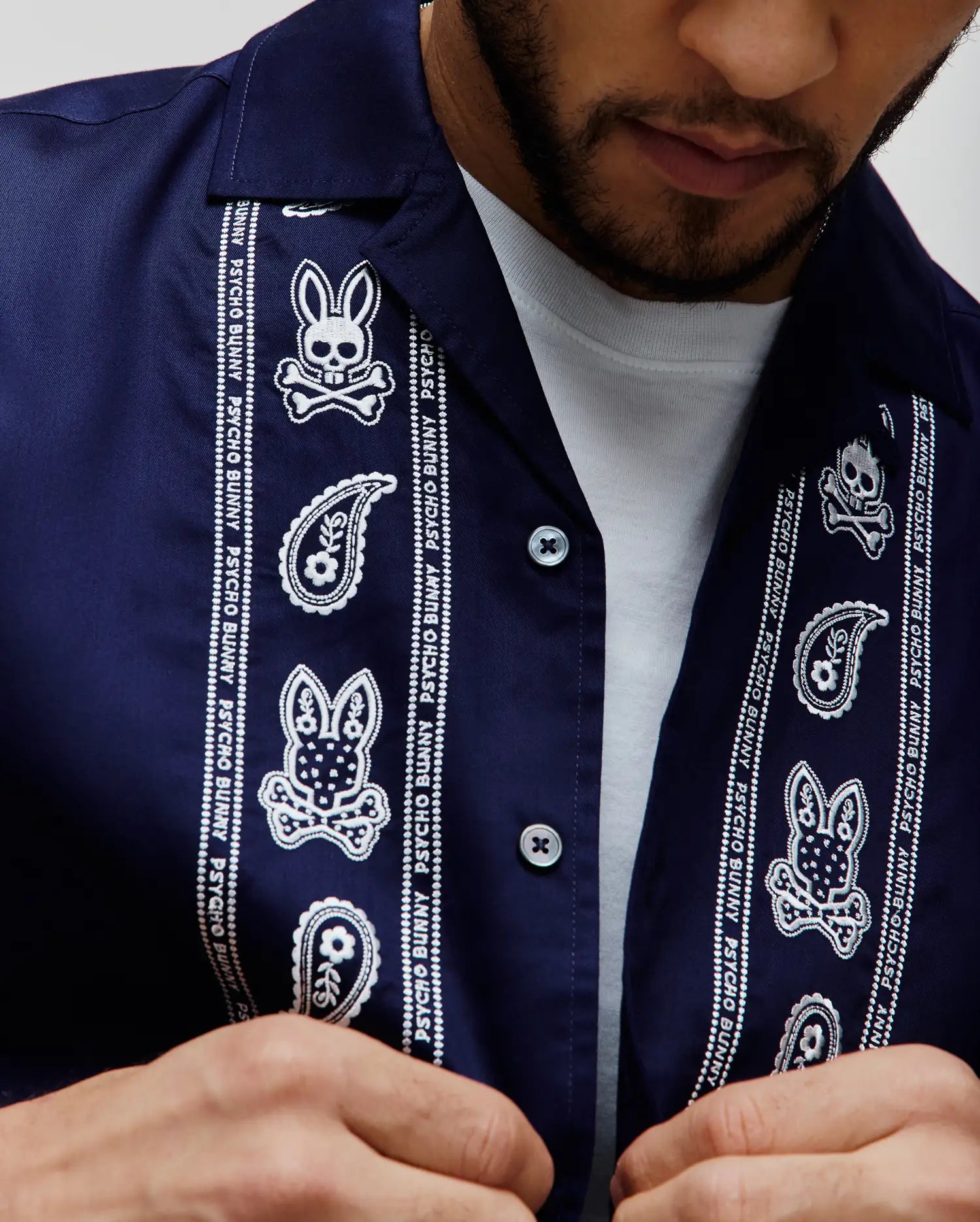 MENS LUKE TENCEL BORDER SHIRT - MT0300084 - Image 2