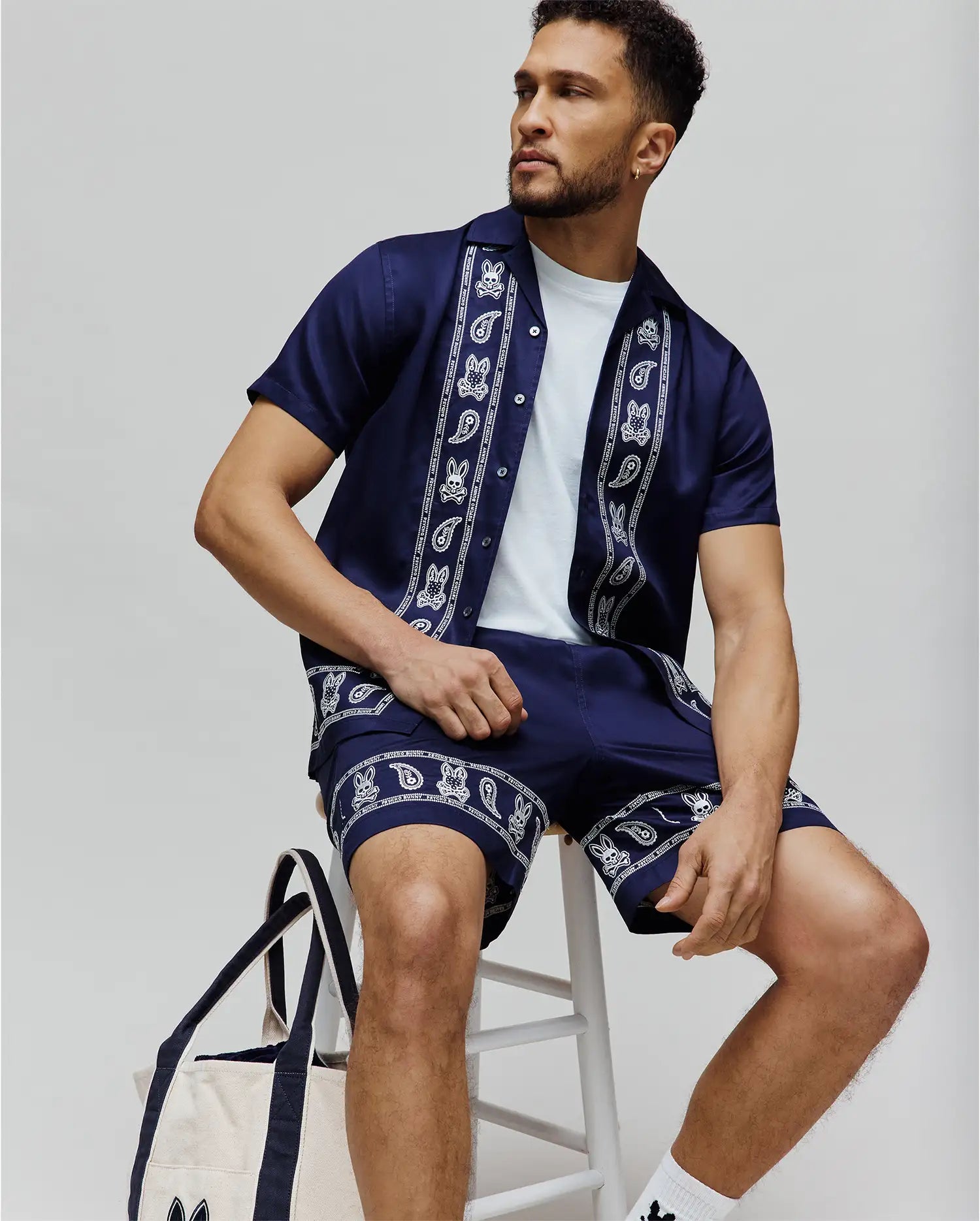 MENS LUKE TENCEL BORDER SHIRT - MT0300084 - Image 3