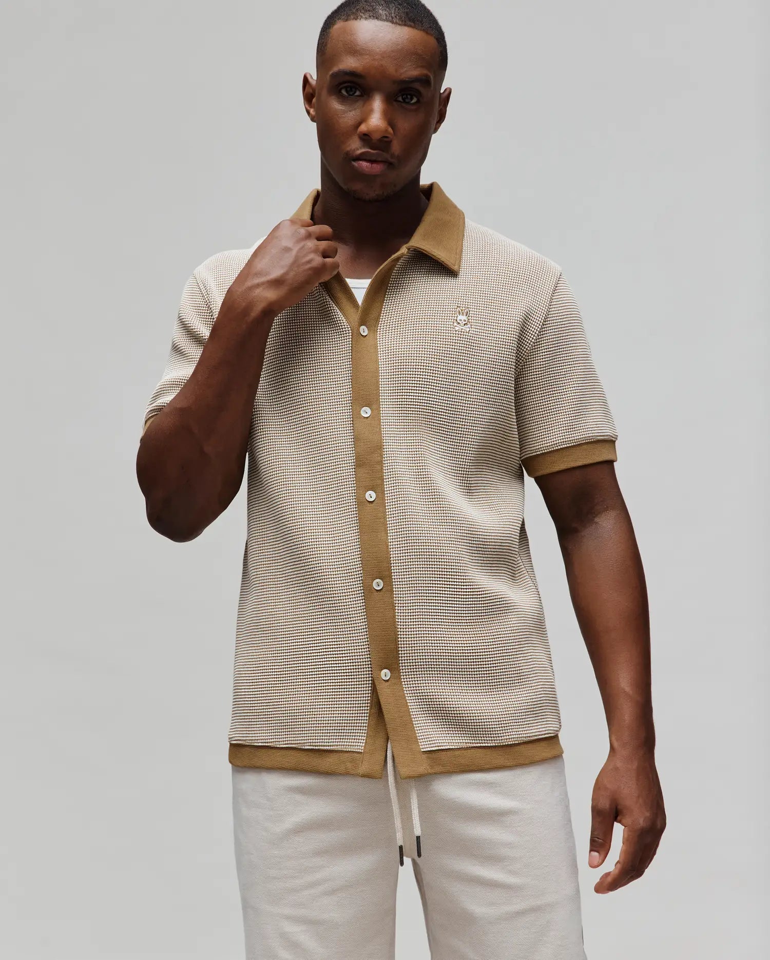 MENS MAXTON WAFFLE SHIRT - MT0300165 - Image 3